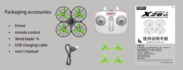 Original  Syma new product X26 four-channel four-axis induction aircraft infrared obstacle avoidance remote control drone