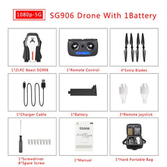 For ZLRC Beast SG906 5G Wifi GPS FPV Drone with 4K Camera  High Hold Mode with Handbag RC Quadcopter Drone RTF