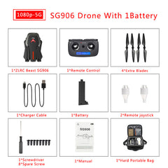 For ZLRC Beast SG906 5G Wifi GPS FPV Drone with 4K Camera  High Hold Mode with Handbag RC Quadcopter Drone RTF