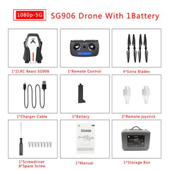 For ZLRC Beast SG906 5G Wifi GPS FPV Drone with 4K Camera  High Hold Mode with Handbag RC Quadcopter Drone RTF