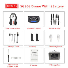 For ZLRC Beast SG906 5G Wifi GPS FPV Drone with 4K Camera  High Hold Mode with Handbag RC Quadcopter Drone RTF