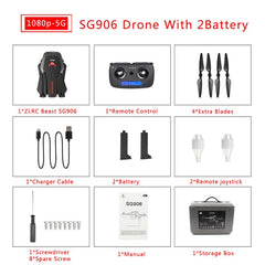 For ZLRC Beast SG906 5G Wifi GPS FPV Drone with 4K Camera  High Hold Mode with Handbag RC Quadcopter Drone RTF