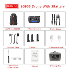 For ZLRC Beast SG906 5G Wifi GPS FPV Drone with 4K Camera  High Hold Mode with Handbag RC Quadcopter Drone RTF