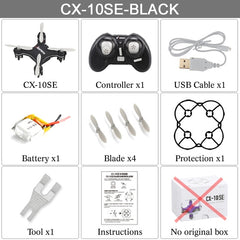 Cheerson CX-10SE Mini Dron Quad Copter Pocket Drone Remote Control Kid Toy 4CH 3D Flips RC NaNo Quadcopter Helicopter RTF VS H20