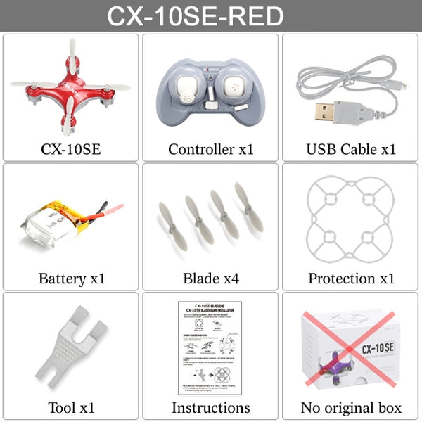 Cheerson CX-10SE Mini Dron Quad Copter Pocket Drone Remote Control Kid Toy 4CH 3D Flips RC NaNo Quadcopter Helicopter RTF VS H20