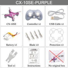 Cheerson CX-10SE Mini Dron Quad Copter Pocket Drone Remote Control Kid Toy 4CH 3D Flips RC NaNo Quadcopter Helicopter RTF VS H20