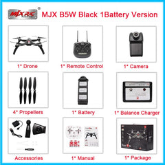 MJX Bugs 5 W B5W RC Drone RTF 5G WiFi FPV 1080P Camera With GPS Follow Me Mode RC Quadcopter vs MJX Bugs 2 B2W Helicopters D30