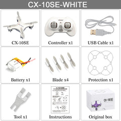 Cheerson CX-10SE Mini Dron Quad Copter Pocket Drone Remote Control Kid Toy 4CH 3D Flips RC NaNo Quadcopter Helicopter RTF VS H20