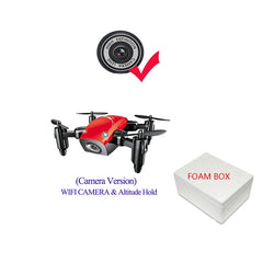 Mini RC Foldable Drone S9HW With Camera S9 No Camera RC Helicopter Drone Dron Altitude Hold RC Quad copter WiFi FPV Pocket Drone