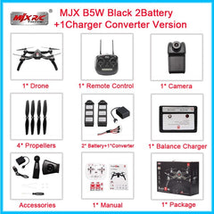 MJX Bugs 5 W B5W RC Drone RTF 5G WiFi FPV 1080P Camera With GPS Follow Me Mode RC Quadcopter vs MJX Bugs 2 B2W Helicopters D30