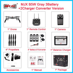 MJX Bugs 5 W B5W RC Drone RTF 5G WiFi FPV 1080P Camera With GPS Follow Me Mode RC Quadcopter vs MJX Bugs 2 B2W Helicopters D30