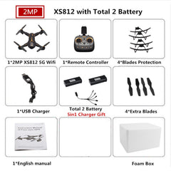 VISUO XS812 GPS RC Drone With 2MP/5MP Camera HD 5G WIFI FPV One Key Return RC Quadcopter Helicopter VS SG900 E511 E58 Dron