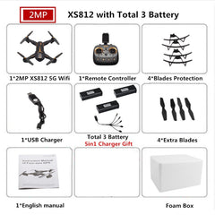 VISUO XS812 GPS RC Drone With 2MP/5MP Camera HD 5G WIFI FPV One Key Return RC Quadcopter Helicopter VS SG900 E511 E58 Dron