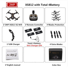 VISUO XS812 GPS RC Drone With 2MP/5MP Camera HD 5G WIFI FPV One Key Return RC Quadcopter Helicopter VS SG900 E511 E58 Dron