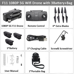 SJRC F11 GPS Drone Selfie RC with 1080P HD Camera WiFi FPV 25mins Flight Time Brushless Quadcopter Foldable Arm Dron Vs CG033