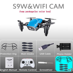 S9W Mini Drone With Camera S9 No  Foldable RC Helicopter Altitude Hold  Quad copter WiFi FPV Micro Pocket Dron VS CX10W