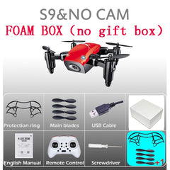 S9W Mini Drone With Camera S9 No  Foldable RC Helicopter Altitude Hold  Quad copter WiFi FPV Micro Pocket Dron VS CX10W