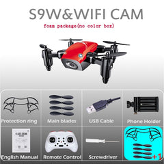 S9W Mini Drone With Camera S9 No  Foldable RC Helicopter Altitude Hold  Quad copter WiFi FPV Micro Pocket Dron VS CX10W