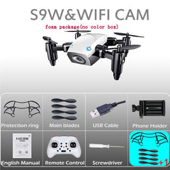 S9W Mini Drone With Camera S9 No  Foldable RC Helicopter Altitude Hold  Quad copter WiFi FPV Micro Pocket Dron VS CX10W